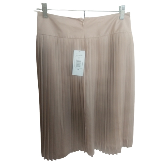 Accordion Pleated Skirt Tan - Picture 2 of 8